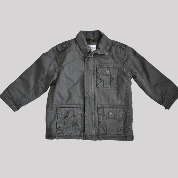 1989 Place Khaki Green Utility Jacket 4T - Picture 4 of 9
